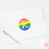 LGBT-Stolz und Aktivismus Lambda Runder Aufkleber (Umschlag)