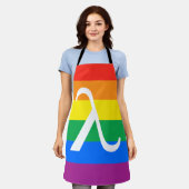 LGBT-Stolz und Aktivismus Lambda Schürze (Getragen)