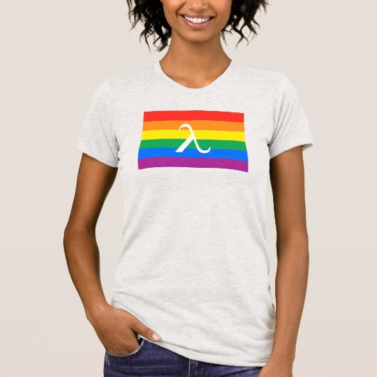 LGBT-Stolz und Aktivismus Lambda T-Shirt (Vorderseite)