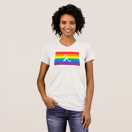 LGBT-Stolz und Aktivismus Lambda T-Shirt (Vorne ganz)