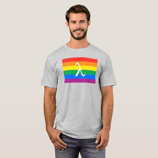 LGBT-Stolz und Aktivismus Lambda T-Shirt (Vorne ganz)