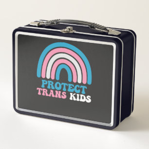 LGBT Stolz Unterstützung Schützt Trans Kinder Metall Brotdose