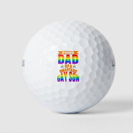 Lgbt Stolz Vater eines Smartass Gay Son Golfball (Vorderseite)