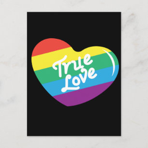 LGBT+Stolz. Wahre Liebe Postkarte