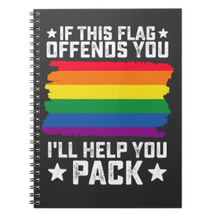 LGBT Stolz Wenn dich diese Flagge beleidigt, helfe Notizblock