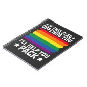 LGBT-Stolz, wenn dieses Flag Sie beleidigt, helfe  Notizblock (Linke Seite)