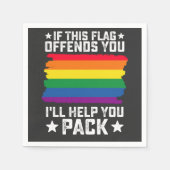 LGBT-Stolz, wenn dieses Flag Sie beleidigt, helfe Serviette (Vorderseite)