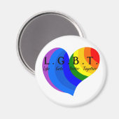 LGBT-Stolz wird besser zusammenwachsen Magnet (Vorderseite/Rückseite)