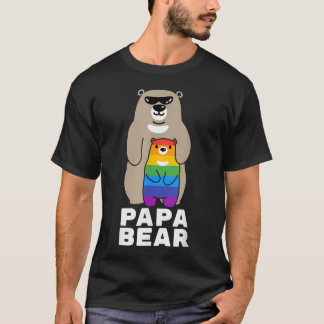 Lgbt stolzer Papa Bär stolz Papa Dad Lgbt Pride T-Shirt