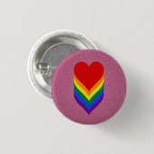 LGBT-Stolzherzen rosa Taste Button (Vorne & Hinten)