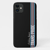 LGBT-Streifen mit personalisiertem Trans-Pride Case-Mate iPhone Hülle (Rückseite)