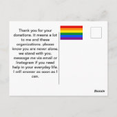 LGBT-Support Postkarte (Rückseite)