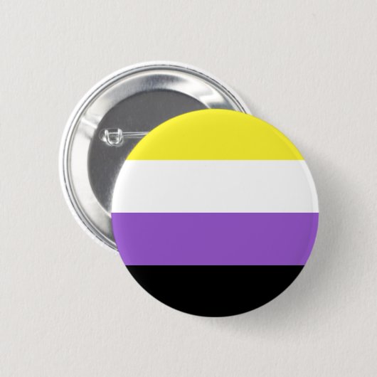 LGBT-Symbol für das nicht binäre Prix-Community-Fl Button (Vorne & Hinten)