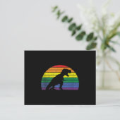LGBT T-Rex-Gay Pride Postkarte (Stehend Vorderseite)
