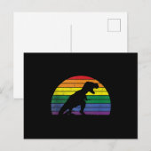 LGBT T-Rex-Gay Pride Postkarte (Vorne/Hinten)