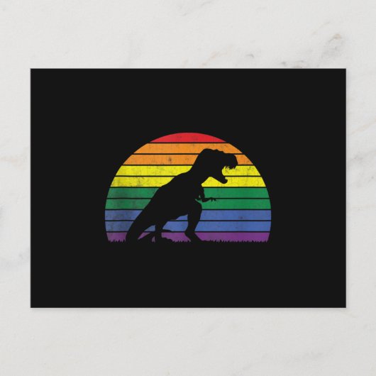 LGBT T-Rex-Gay Pride Postkarte (Vorderseite)