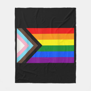 LGBT-T - Shirt mit dem Status "Progress Prilag" Fleecedecke