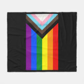 LGBT-T - Shirt mit dem Status "Progress Prilag" Fleecedecke (Vorderseite (Horizontal))
