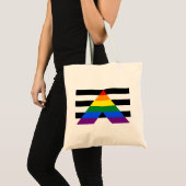 LGBT-Tasche mit gerader Flagge Tragetasche (Vorderseite (Produkt))
