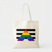 LGBT-Tasche mit gerader Flagge Tragetasche (Vorne)