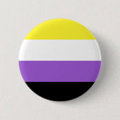 LGBT-Taste für nichtbinäre Flag Button (Vorderseite)