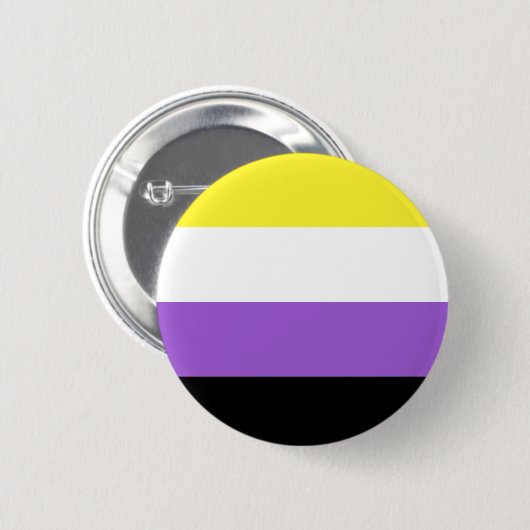 LGBT-Taste für nichtbinäre Flag Button (Vorne & Hinten)