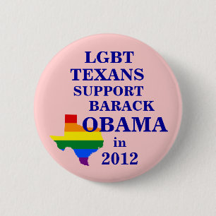 LGBT Texans für Obama 2012 Button
