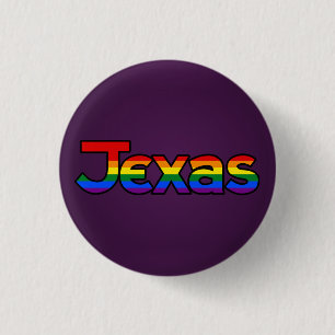 LGBT Texas Regenbogen-Text Knopf Button