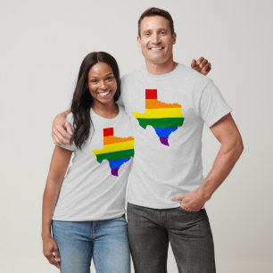 LGBT Texas, US-Staat Flaggenkarte Behälter-Spitze T-Shirt