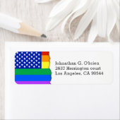 LGBT Themed American Flag | RÜCKSENDEADRESSE (Insitu)