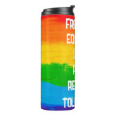 LGBT-Thermaltumbler-Regenbogenflagge - stolze Reis Thermosbecher (Nach links gedreht)