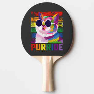 LGBT Tie Dye Stolz Katze Purride Schwul Regenbogen Tischtennis Schläger