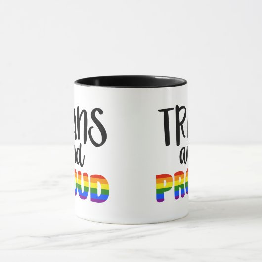 LGBT Trans and Proud Mug Tasse (Zentrum)
