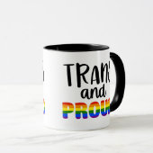 LGBT Trans and Proud Mug Tasse (VorderseiteRechts)