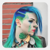 LGBT Trans Man Quadratischer Aufkleber (Vorderseite)