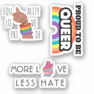 LGBT trans-quees Regenbogengrafikpaket Aufkleber
