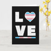 LGBT Transgender Pride Flag Distressive Grunge Lie Karte (Gelbe Blume)