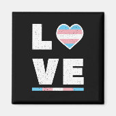 LGBT Transgender Pride Flag Distressive Grunge Lie Magnet (Vorne)