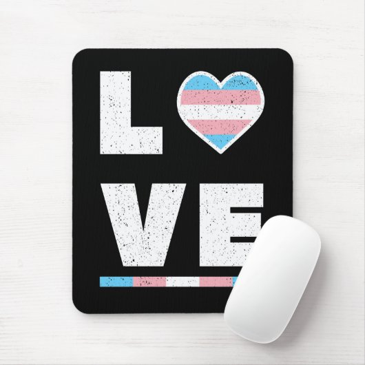 LGBT Transgender Pride Flag Distressive Grunge Lie Mousepad (Mit Mouse)