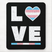 LGBT Transgender Pride Flag Distressive Grunge Lie Mousepad (Vorne)