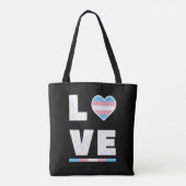 LGBT Transgender Pride Flag Distressive Grunge Lie Tasche (Rückseite)