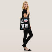 LGBT Transgender Pride Flag Distressive Grunge Lie Tasche (Am Model)