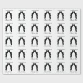 LGBT Two Men Küssen Silhouette Geschenkwrap Geschenkpapier (Flach)