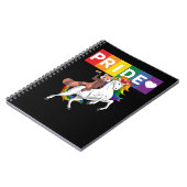 LGBT Unicorn Gay Fox Riding Unicorn Regenbogen Sto Notizblock (Linke Seite)