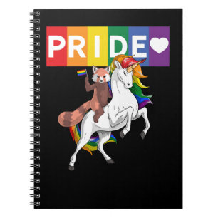 LGBT Unicorn Gay Fox Riding Unicorn Regenbogen Sto Notizblock