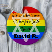 LGBT Unterstützende jüdische Taste mit David Star Button (Beispiel)