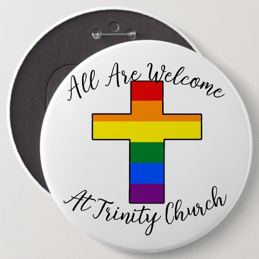 LGBT-unterstützendes Christlich Button (Vorne & Hinten)