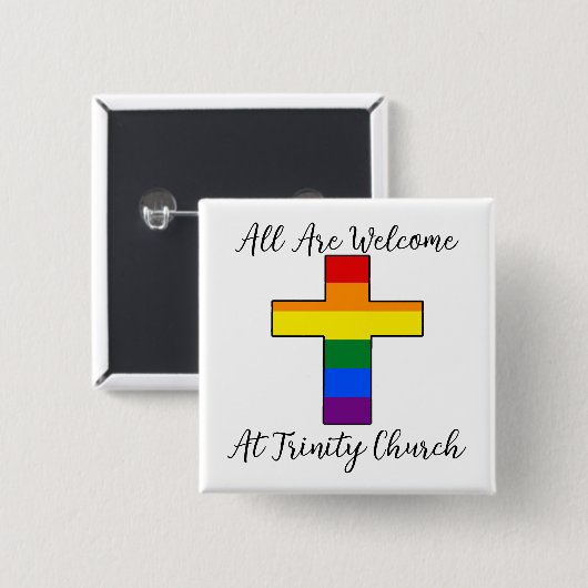 LGBT-unterstützendes Christlich Button (Vorne & Hinten)