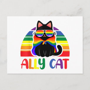 LGBT Unterstützer Katze Sei Freundlich Schwule Reg Postkarte