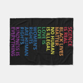 LGBT Unterstützer-Shirt Fleecedecke (Vorderseite (Horizontal))